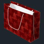 クラシッククリスマスツリー |フェスティバルリッチクリムゾンレッド ラージペーパーバッグ<br><div class="desc">豊かなクリエイティブのシアートーカスタムズだ！おもしろいフェスティバルの音色パレットを備えた暗モダンい、不機嫌な休日デザインパターン（の模様が）あるはお洒落、適度なプロファイル背景と一緒に低いメタリックグリッターで強化されたフリスキーな（ばちゃばちゃ）跳ねるとSparkly Christmasの木を備え絵を描てフェイク無地の。その他の色や一致する製品の場合は連絡、デザイナーFharryn c/o JustFharryn@yahoo.com全著作権所有。#zazzlemade</div>