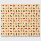 クラシッククリスマスデリライトラッピング紙 ラッピングペーパー (フラット)