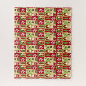 クラシッククリスマスパターン ジグソーパズル (縦)