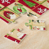 クラシッククリスマスパターン ジグソーパズル (側面)