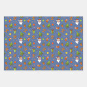 クラシッククリスマスパターン ラッピングペーパーシート (正面3)