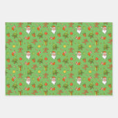 クラシッククリスマスパターン ラッピングペーパーシート (正面2)