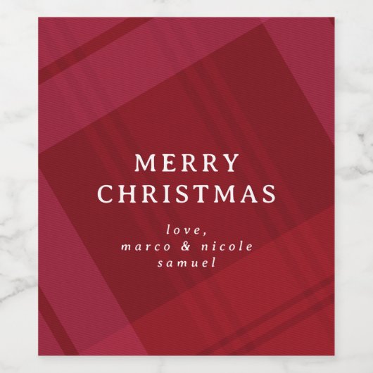 クラシッククリスマスパーソナライズされたの休日 ワインラベル (シングルラベル)