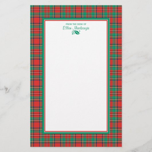 クラシッククリスマスパーソナライズされた 便箋 (正面)