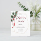 クラシッククリスマスパーティーフレーム予算招待状 (スタンド正面)