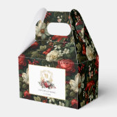 クラシッククリスマスフローラクレストモノグラム結婚ズ フェイバーボックス (正面サイド)