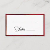 クラシッククリスマスフローラクレストモノグラム結婚ズ プレイスカード (正面)