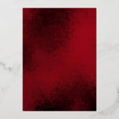 クラシッククリスマスフローラクレストモノグラム結婚ズ 箔招待状 (裏面)