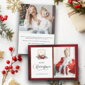 クラシッククリスマスフローラクレスト写真 シーズンカード