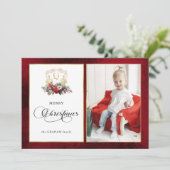 クラシッククリスマスフローラクレスト写真 シーズンカード (スタンド正面)