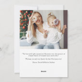 クラシッククリスマスフローラクレスト写真 シーズンカード (裏面)