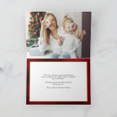 クラシッククリスマスフローラクレスト写真 シーズンカード (内部)