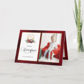 クラシッククリスマスフローラクレスト写真 シーズンカード (正面)