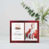 クラシッククリスマスフローラクレスト写真 シーズンポストカード (スタンド正面)