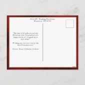 クラシッククリスマスフローラクレスト写真 シーズンポストカード (裏面)