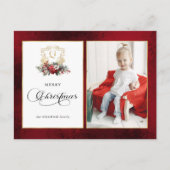 クラシッククリスマスフローラクレスト写真 シーズンポストカード (正面)