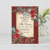 クラシッククリスマスフローラパーティー 招待状 (スタンド正面)