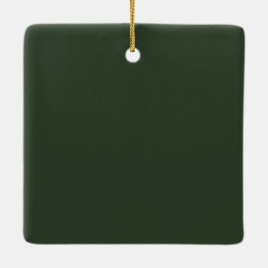 クラシッククリスマスフローラフレーム写真金属装飾品 セラミックオーナメント (裏面)