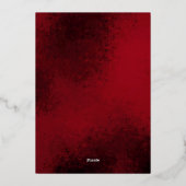 クラシッククリスマスフローラ金ゴールドクレスト写真 箔シーズンカード (裏面)