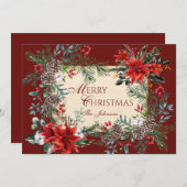 クラシッククリスマスフローラ シーズンカード (正面/裏面)