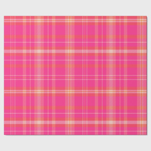 クラシッククリスマスプレイドコレクションピンクコレクション ラッピングペーパー (シーム)