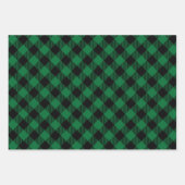 クラシッククリスマスプレイドシンプルホリデーレッド ラッピングペーパーシート (正面3)