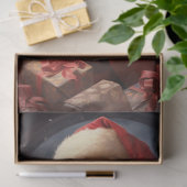 クラシッククリスマスプレゼントのあるサンタクロース 薄葉紙 (ギフト)