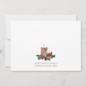 クラシッククリスマスホワイトベビー-Q BBQベビーシャワー 招待状 (裏面)