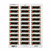 クラシッククリスマスポインセチアフローラ金ゴールドフレーム ラベル (フルシート)