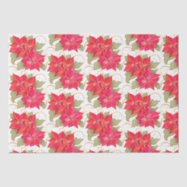 クラシッククリスマスポインセティアスティッシュペーパー 薄葉紙