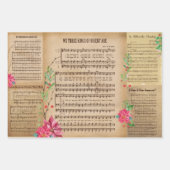 クラシッククリスマスミュージック3ラッピング紙シート ラッピングペーパーシート (正面3)