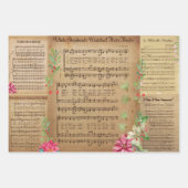 クラシッククリスマスミュージック3ラッピング紙シート ラッピングペーパーシート (正面2)