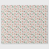 クラシッククリスマスラッピング紙 – クリスホワイトバック ラッピングペーパー (フラット)