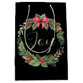 クラシッククリスマスリースジョイ ミディアムペーパーバッグ (正面)