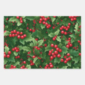 クラシッククリスマスレトロヴィンテージ ラッピングペーパーシート (正面2)