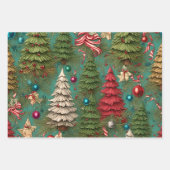 クラシッククリスマスレトロヴィンテージ ラッピングペーパーシート (正面)