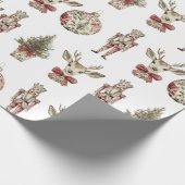 クラシッククリスマスヴィンテージチノイスリートイレジャンボ ラッピングペーパー (角)