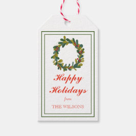 クラシッククリスマス伝統的ミスタントーリース ギフトタグ