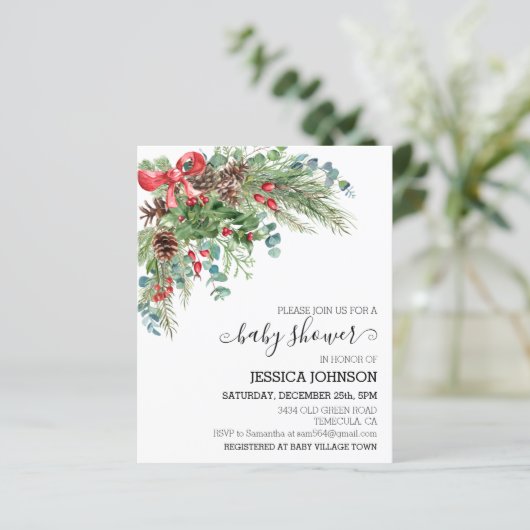 クラシッククリスマス冬の赤ちゃんシャワー予算 (スタンド正面)