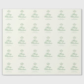 クラシッククリスマス家族モノグラム ラッピングペーパー (フラット)