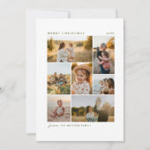 クラシッククリスマス家族7枚フォトコラージュ シーズンカード (正面)