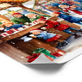 クラシッククリスマス市場の風景 ポスター (角)