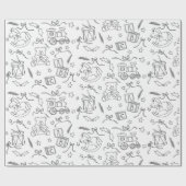 クラシッククリスマス幼児用玩具土地着色本 ラッピングペーパー (フラット)