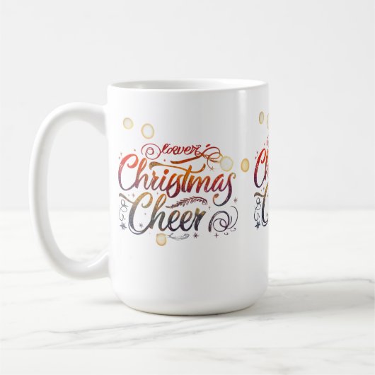 クラシッククリスマス応援マグカップ – 15オズ コーヒーマグカップ (左)