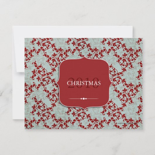 クラシッククリスマス招待状フォトカード 招待状 (裏面)