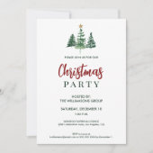 クラシッククリスマス樹木事務所企業のパーティー 招待状 (正面)