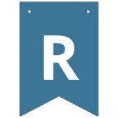 クラシッククリスマス水カラーブルー雪だるま バンティングフラッグ (第3の旗)