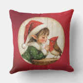 クラシッククリスマス水牛の格子枕 クッション (裏面)