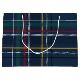 クラシッククリスマス海軍の休日 ラージペーパーバッグ