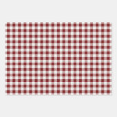 クラシッククリスマス用格子状ラッピング紙シート ラッピングペーパーシート (正面3)